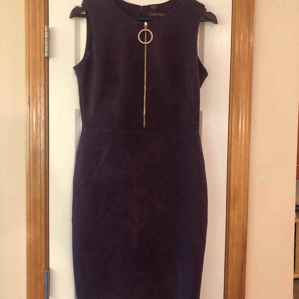 Calvin Klein Dark Purple Dress, Size 8